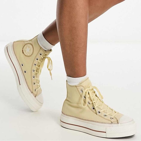 Converse Chuck Taylor All Star Modern Lift Mono Platform sneakers in cream 10,5 - Picture 4 of 7